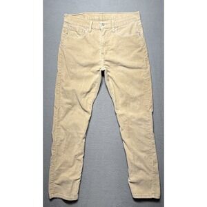 Levis 502 Corduroy Pants Mens Sz 32x32 (32x28) Tan Minimalist Basic Preppy Taper